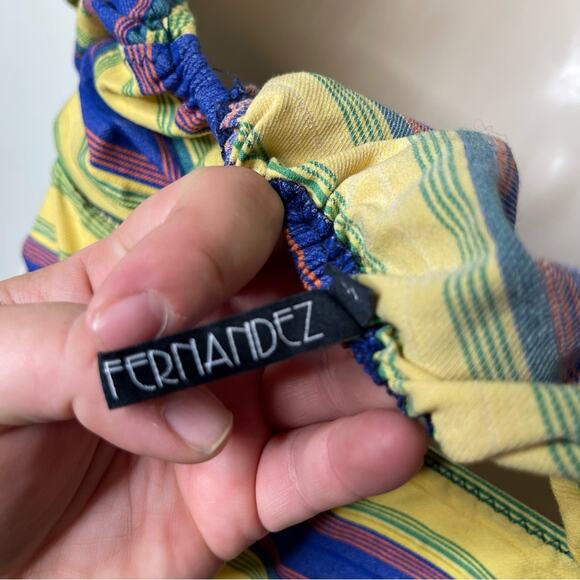 New Lisa Marie Fernandez LEANDRA OFF-THE-SHOULDER STRIPED STRETCH-COTTON BIKINI - Picture 8 of 9